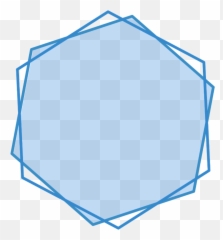 Round Pentagon Neon Border Frame - Geometric Gold Png