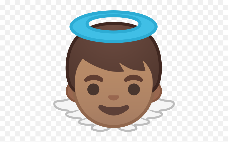 Baby Angel Medium Skin Tone Icon - Emoji Boy Png,Angel Emoji Png