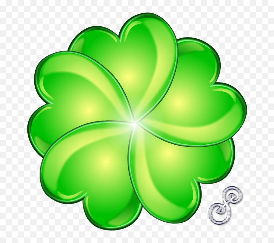 Download Four Leaf Shamrock - 5 Leaf Clover Drawing Png Five Leaf Clover Design,Four Leaf Clover Transparent Background