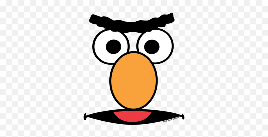 Pin - Bert Face Sesame Street Png,Elmo Face Png