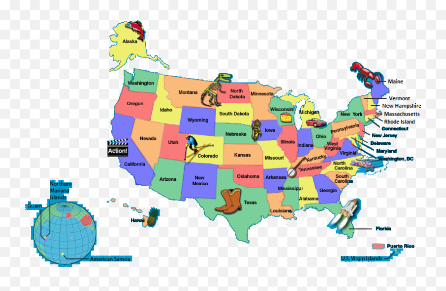 Student State Facts - Map Of The United States Png,United States Map Transparent