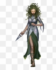Download Medusa Chainmail Armor W Fist - Medusa Pathfinder Png,Chainmail Png