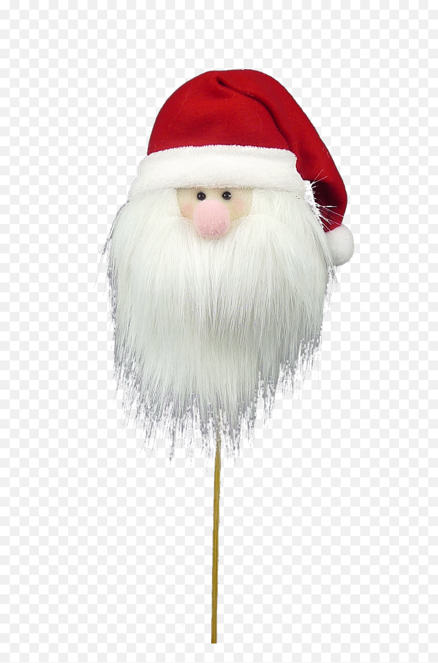 18 Plush Santa Head Pick - Santa Claus Png,Long Beard Png