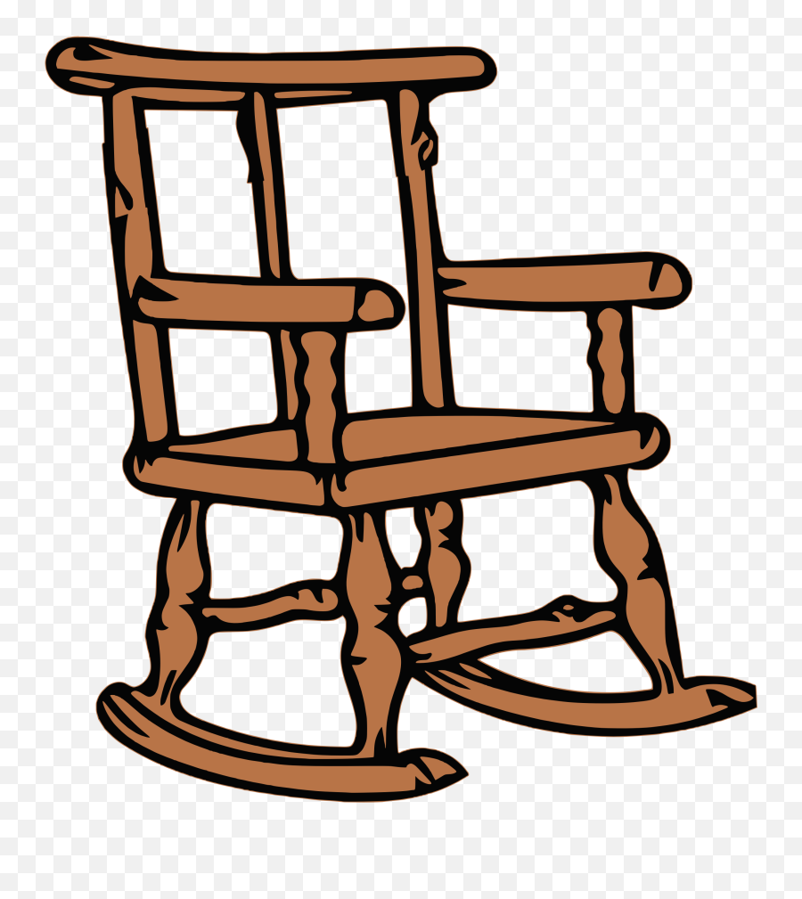 Clip Art Black And White Big Image Png - Wooden Rocking Chair Clipart,Chair Clipart Png