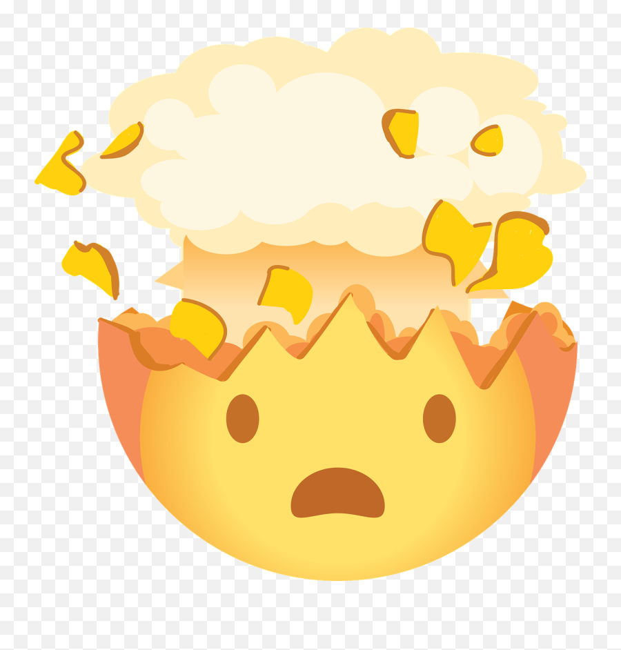 Shocked Exploding Head Emoji - Free Vector Graphic On Pixabay Explosion De Cabeza Png,Shocked Emoji Transparent