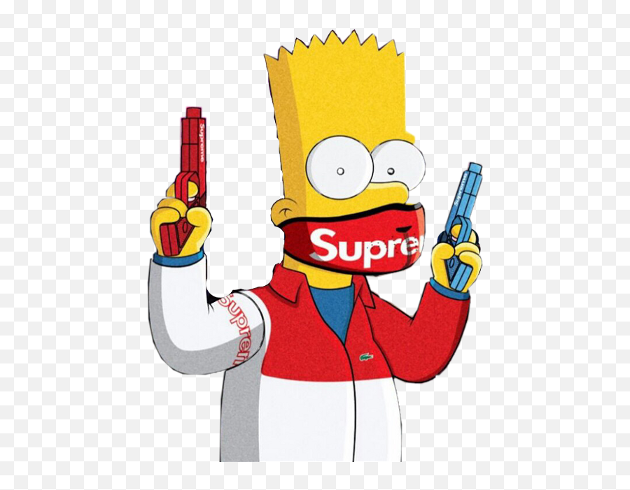 Download Homer Supreme Bart Simpson Drawing Free Clipart Hd - Bart Simpson Supreme Png,Supreme Png