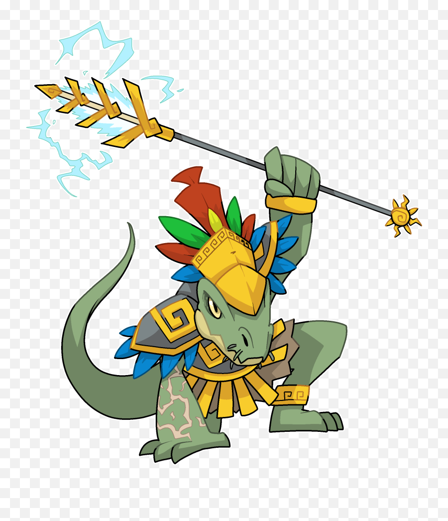 Aztec Aged Lizardmanpng World Anvil - Cartoon,Aztec Png