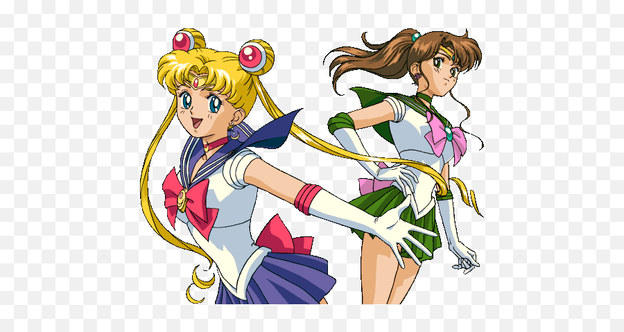 Pretty Soldier Sailor Moon - Sailor Moon And Sailor Jupiter Together Png,Sailor Moon Png