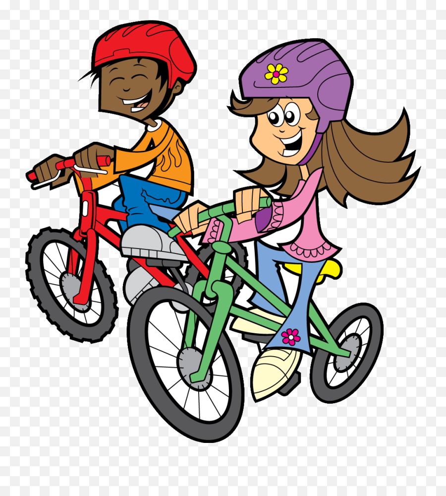 Two - Riders2 Clip Art Bike Riding Png Download Full Kids On Bike Drawing,Bike Rider Png