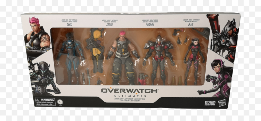 Overwatch Ultimates Carbon Series - 6 Figure Four Pack Overwatch Ultimates Hasbro Png,Pharah Transparent