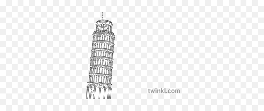 Leaning Tower Of Pisa Black And White - Piazza Dei Miracoli Png,Leaning Tower Of Pisa Png