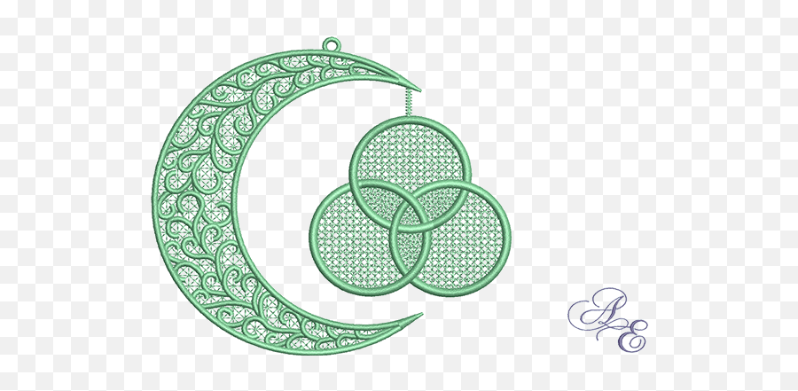 Crescent Moon Triple Circle Free - Circle Png,Lace Circle Png