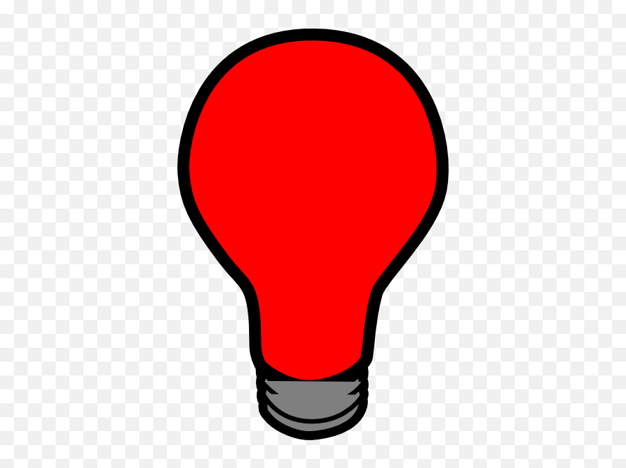 Red Light Bulb Clip Art - Clip Art Png,Light Bulb Clip Art Png