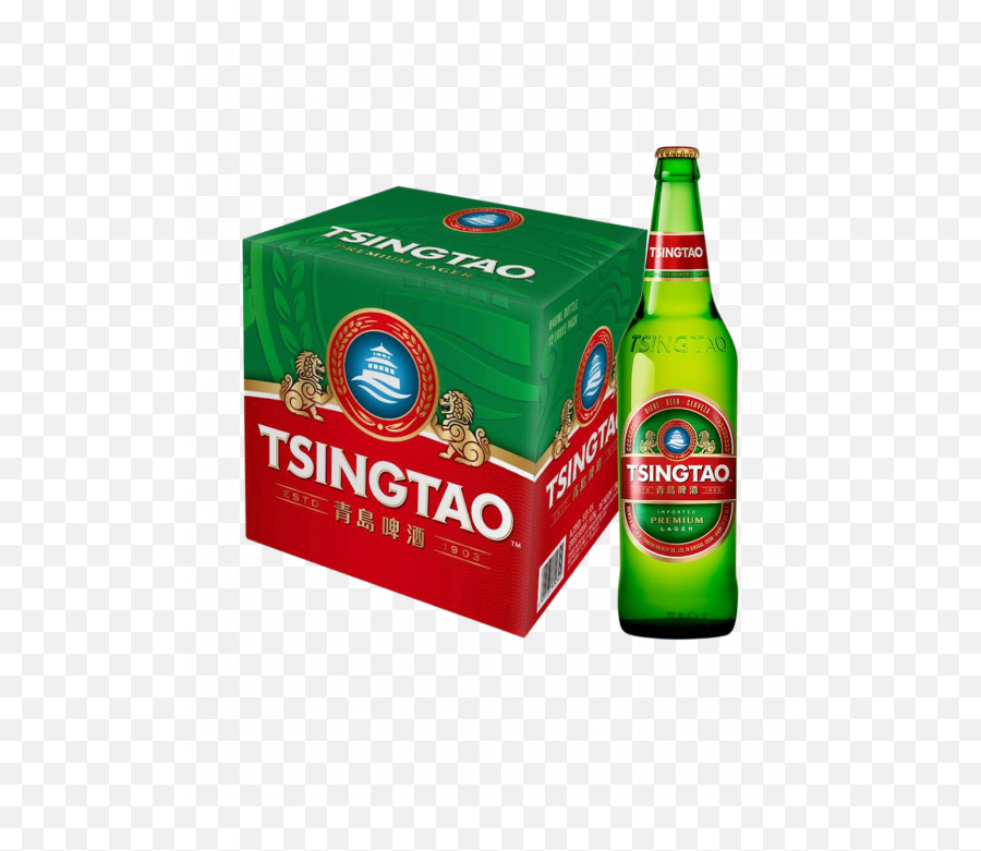 Tsingtao Lager 24 X 330ml - Beer Bottle Png,Alcohol Png