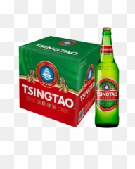 Tsingtao Lager 24 X 330ml - Beer Bottle png