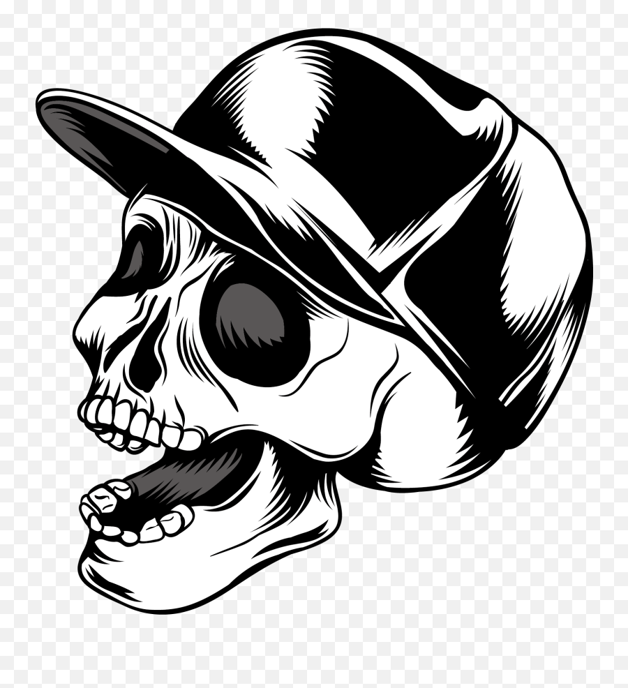 Download Skull Calavera Cap Euclidean Vector Baseball - Transparent Skull Vector Png,Calavera Png