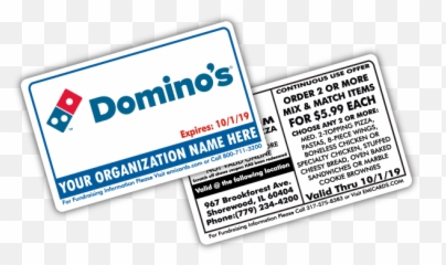 Dominou0027s Pizza Fundraising Cards Emi - Colorfulness Png,Dominos Png