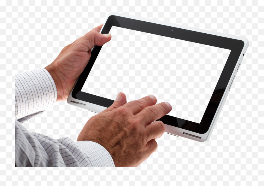 Tech - Hand Holding Tablet Png,Flat Hand Png
