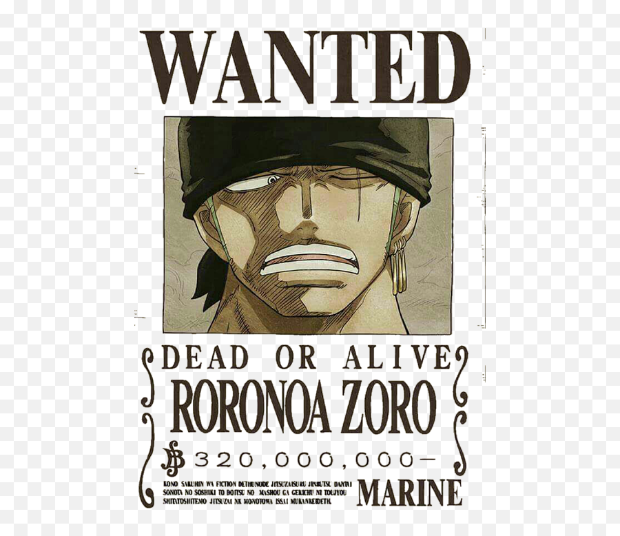 Bounty Zoro Wanted - One Piece Beach Towel Roronoa Zoro Wanted Poster Png,Zoro Png