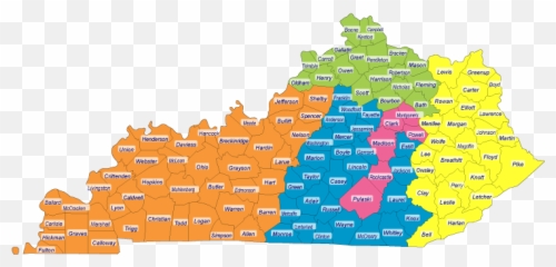 Kentucky Counties - Admissions Map Of Kentucky Counties Png,Kentucky Png