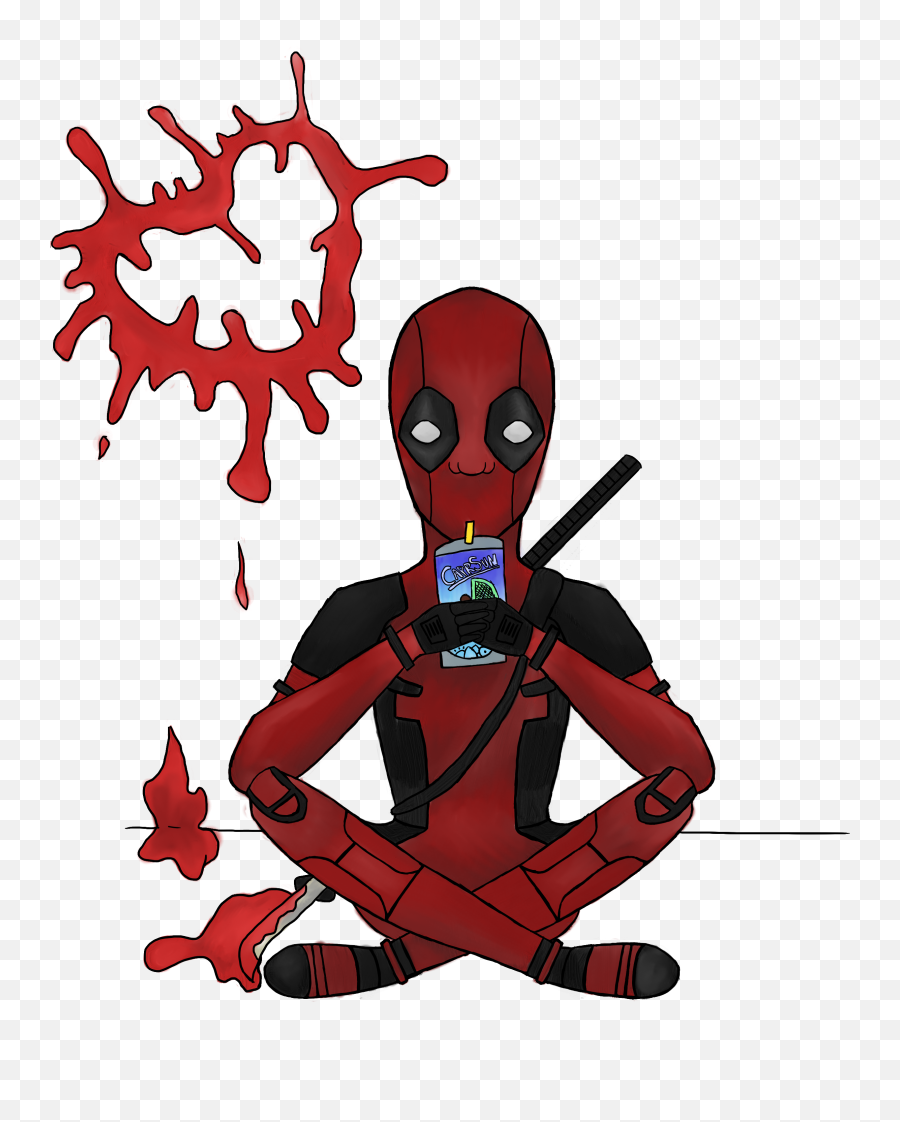 Deadpool And His Caprisun Arty Outfit By Annaahaus - Deadpool Png,Capri Sun Png