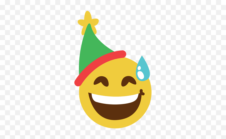 Embarrassed Smile Elf Hat Face Emoticon - Elf Hat Emoji Png,Elf Hat Transparent