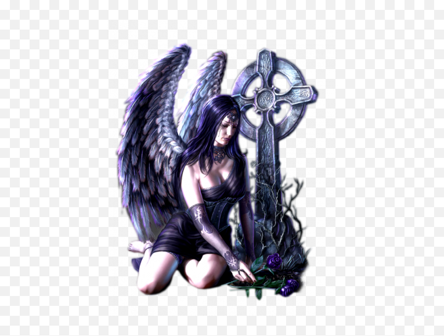 Gothic Cross - Anne Stokes Fallen Angel Png,Gothic Cross Png