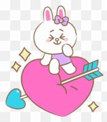 Download Cony Love Arrow Heart Cute Colorful - Clip Art png