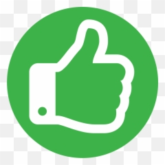 Download Hd Green Thumbs Up Png Black And White Stock - Icon Transparent