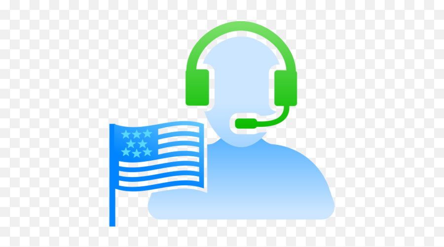 American Chat Flag Live Support - American Png,Live Chat Icon Png