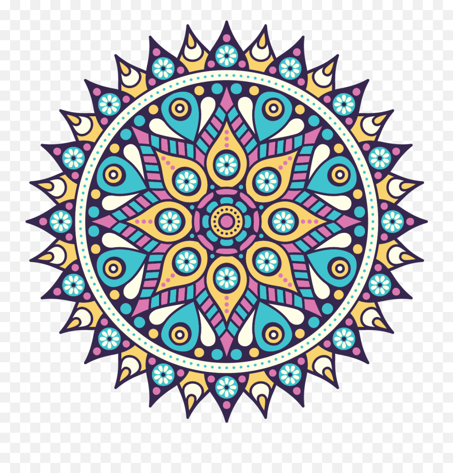 Mandala Buddhism Icon - Beginner Easy Basic Mandala Art Decorative Png,Buddhism Icon