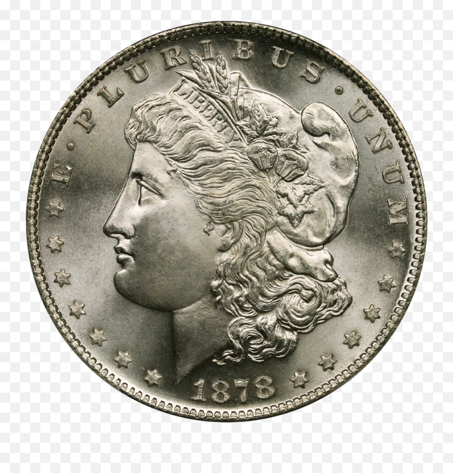 1878 Morgan Silver Dollar Value - Coin Png,1 Dollar Png