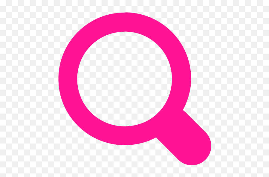Deep Pink Magnifying Glass 3 Icon - Free Deep Pink Dot Png,Magnifying Glass Icon Transparent