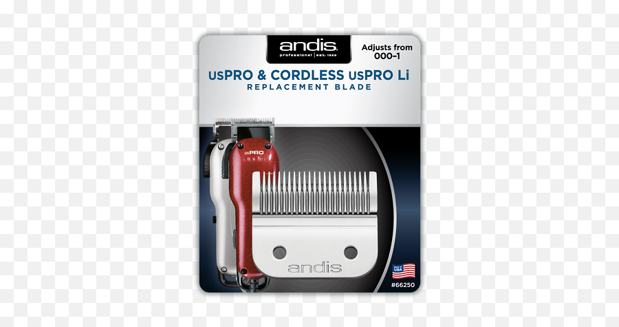 Andis Us Pro Uspro Li Cordless U0026 Corded Clipper Blade Set 66250 Ebay - Andis 7fc Png,Wahl Icon Clippers Review