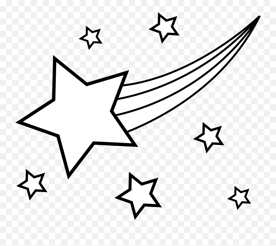 Star Background Vector Black - Shooting Star Clipart Black And White Png,Black Star Png