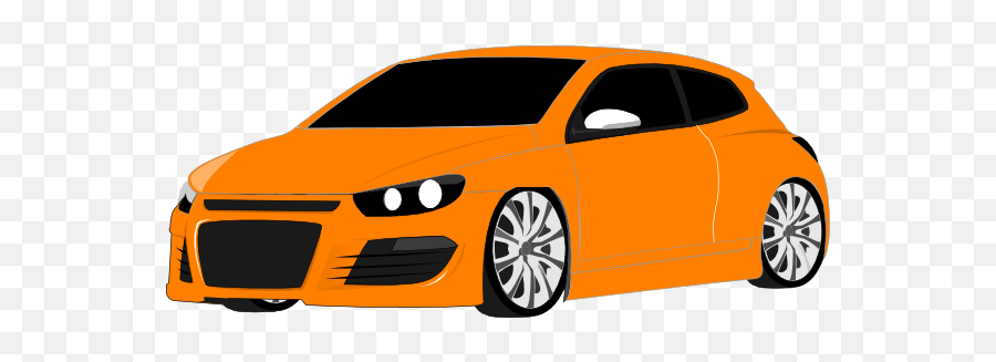 Download Hd Orange Car Clipart Png - Scirocco Png,Car Clip Art Png