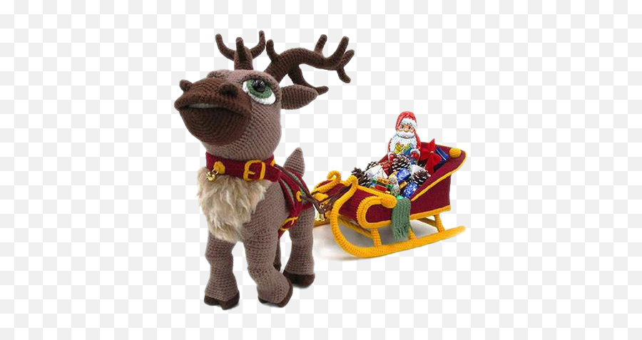 Christmas Reindeer Sleigh Png Pic - Reindeer,Sleigh Png