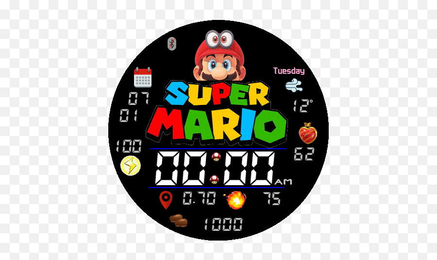 Super Mario By Asoo - Amazfit Gtr Amazfit Xiaomi Honor Circle Png,Super Mario Transparent