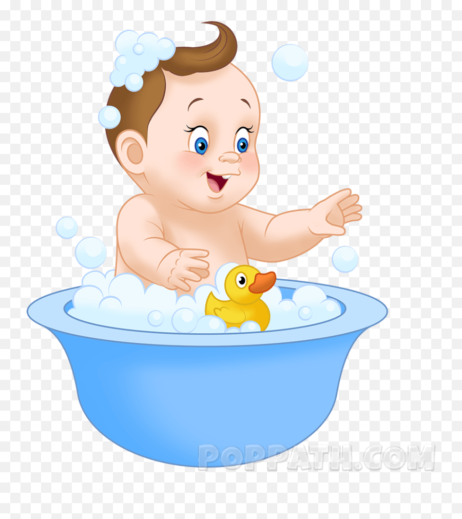 Tub Clipart Baby - Baby Bath Clipart Png,Baby Clipart Png