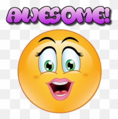 Emoji World Awesome - Smiley Clipart Full Size png