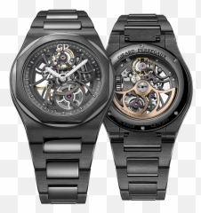 The Watch Quote Girard - Perregaux Laureato Skeleton Black Ceramic png