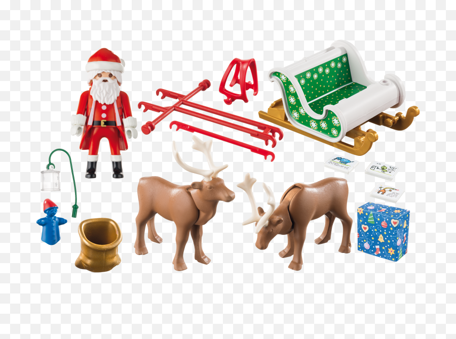 Santau0027s Sleigh With Reindeer - 9496 Playmobil Usa Playmobil Santa Sleigh Png,Santa And Reindeer Png
