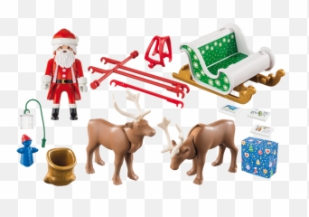 Santau0027s Sleigh With Reindeer - 9496 PLAYMOBIL USA Playmobil png