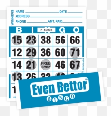Even Bettor Tear - Opens on the Numbers Bingo Paper Beretta png