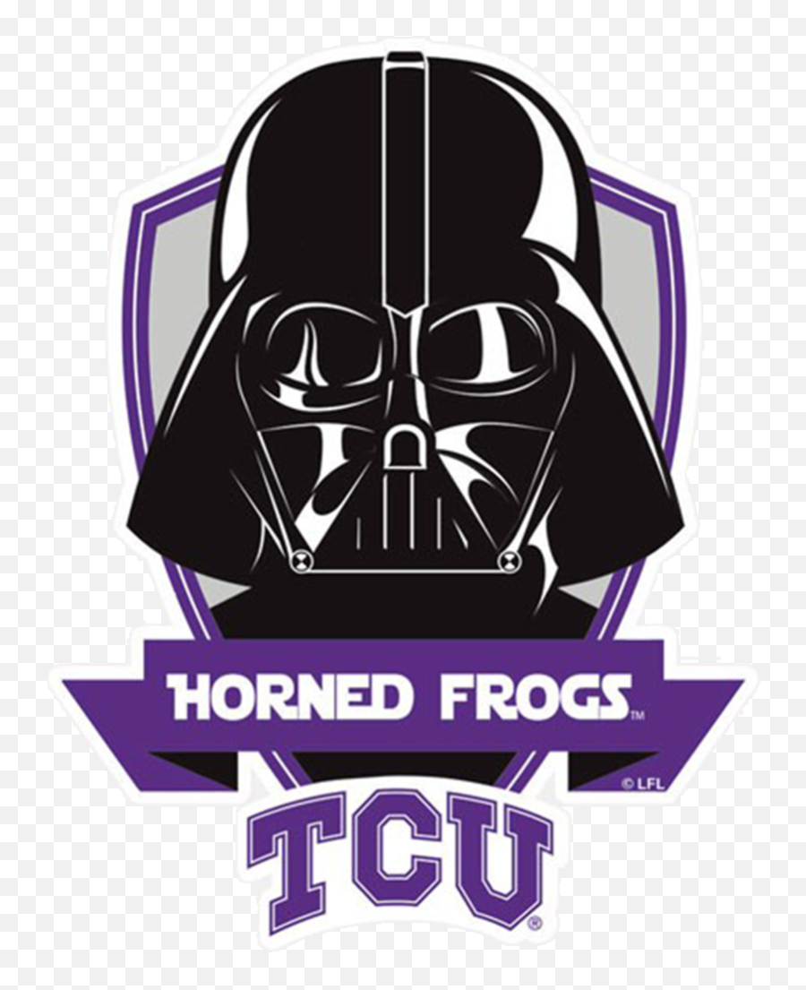Tcu Horned Frogs Darth Vader Star Wars Logo Perfect Cut Decal Colored - Raiders Darth Vader Png,Star Wars Logo