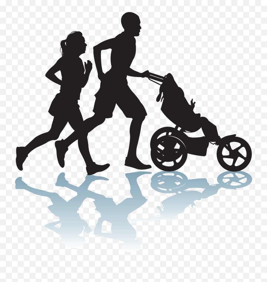 Clip Art Vector Graphics Illustration Baby Transport - Jogging Stroller Clipart Png,Baby Silhouette Png