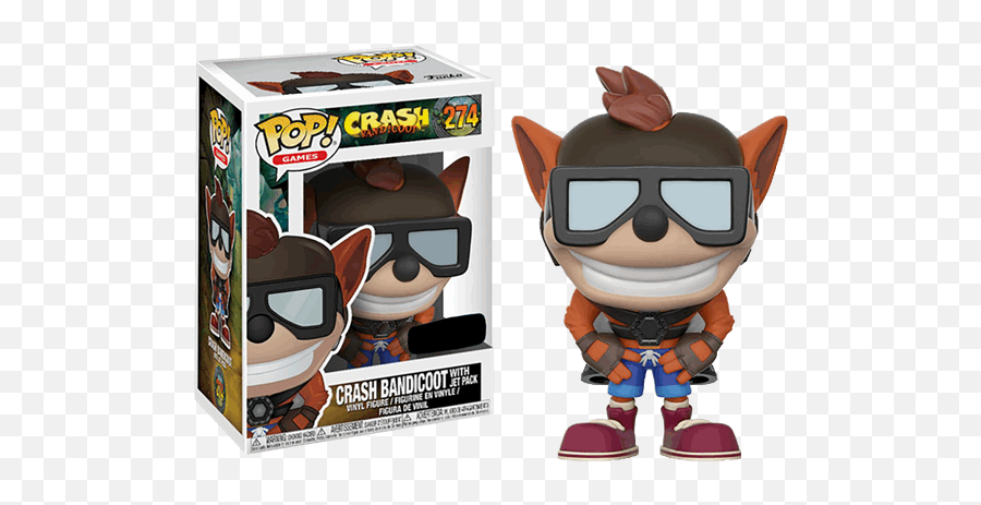 Crash Bandicoot - Crash Bandicoot With Jetpack Pop Vinyl Figure Funko Pop Crash Bandicoot Exclusive Png,Crash Bandicoot Png