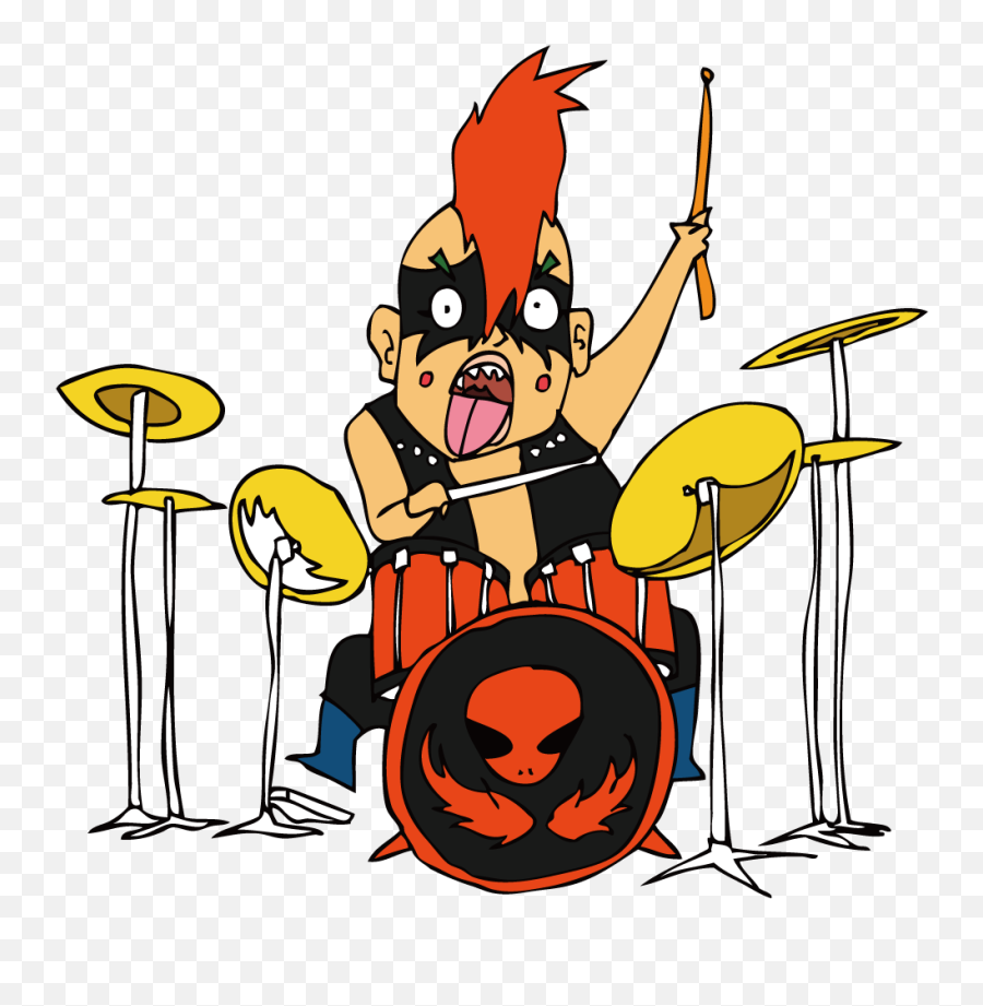 Drums Illustration - Crazy Drummer Png D 1235361 Png Crazy Drummer Cartoon,Bonzi Buddy Png