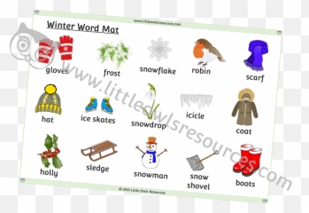 Free Winter Word Mat Printable Early Yearsey Eyfs Png