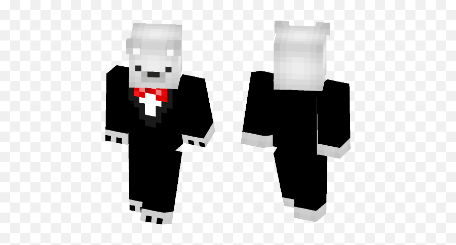 Polar Bear With Bow Tie Minecraft Skin - Minecraft Skins Suit Boy Png,Minecraft Bow Png